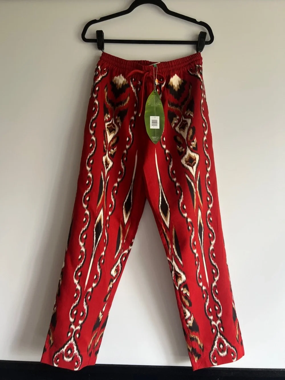 FARM Rio Red Ainika Pineapple Ikat Pants Size XS NWT
